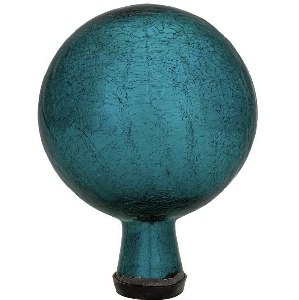 Emerald Green Crackle Glass Gazing Globe 12"