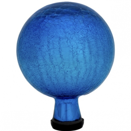 Teal Crackle Glass Gazing Globe 12"