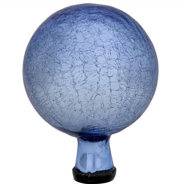 Blue Lapis Crackle Glass Gazing Globe 6"