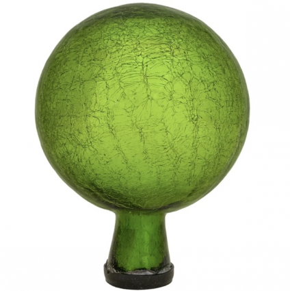 Fern Green Crackle Glass Gazing Globe 6"