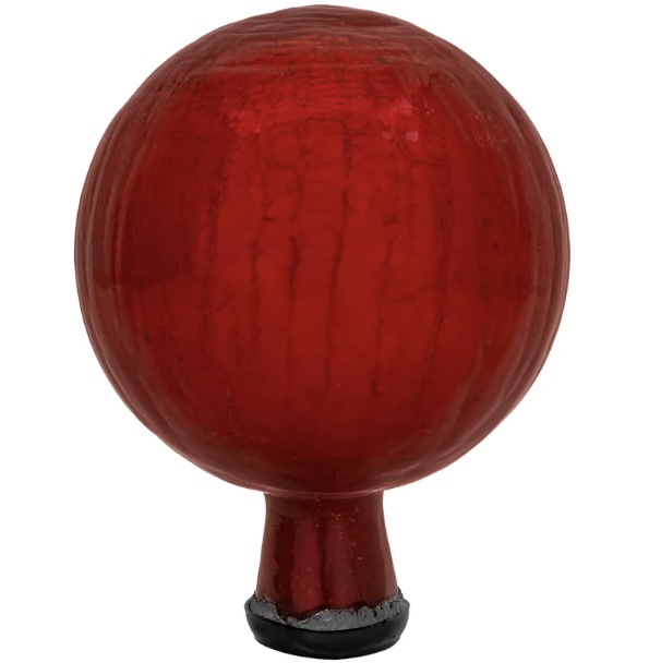 Red Crackle Glass Gazing Globe 6"