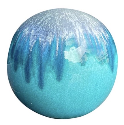 Alpine Blue Ceramic Gazing Ball 10"