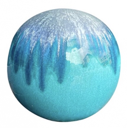 Alpine Blue Ceramic Gazing Ball 10"