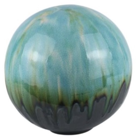 Merry Ceramic Gazing Globe 8"