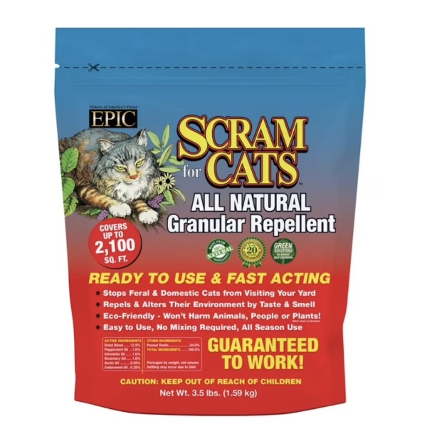 EPIC Scram for Cats� Repellent � 3.5 lb Shaker Bag