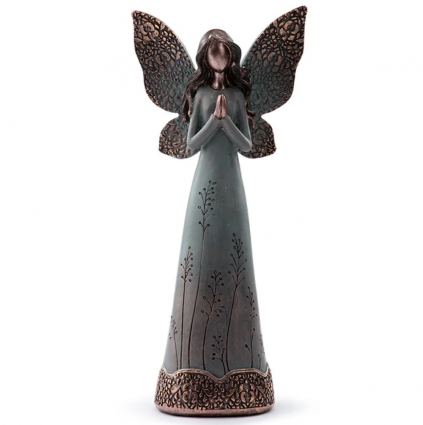 Serenity Praying Angel Statue 12"