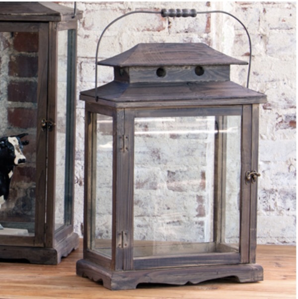 Wooden Display Box Lantern 23"