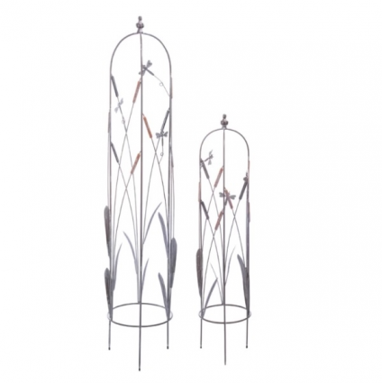 Round Cattail Trellis 11.75" x 51"