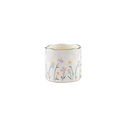 Pastel Wildflower Ceramic Planter