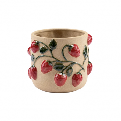 Strawberry Vine Ceramic Planter