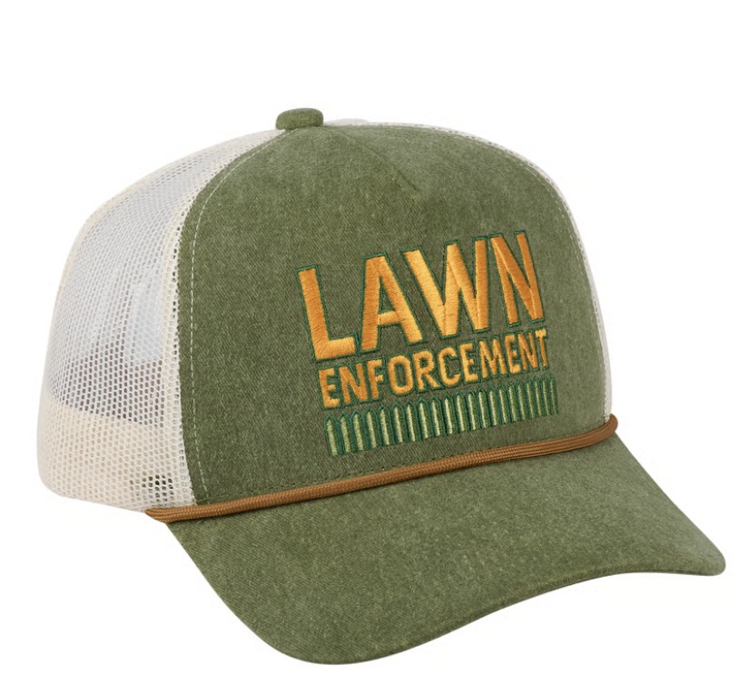Lawn Enforcement Trucker Hat One Size