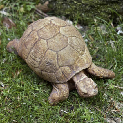Turtle Cast Stone Garden Statue 3"