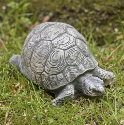 Small Turtle Cast Stone Garden Statue 2.5"