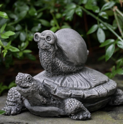 Snail Express Cast Stone Garden Statue 4"