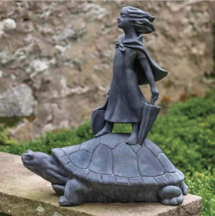 Tortoise Shell Express Cast Stone Garden Statue 24.5"