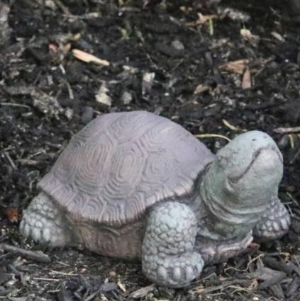 Extra Small Tortoise Cast Stone Garden Statue 4"