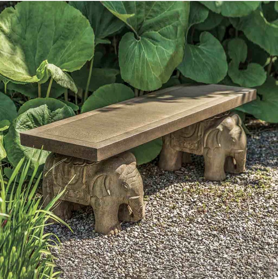 Elephant Concrete Bench 48"