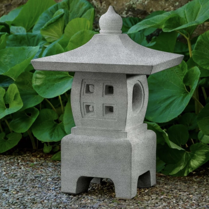 Hokkaido Garden Cement Lantern 18.75"