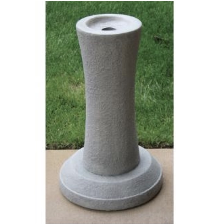 Contemporary Curve Concrete Pedestal 9"