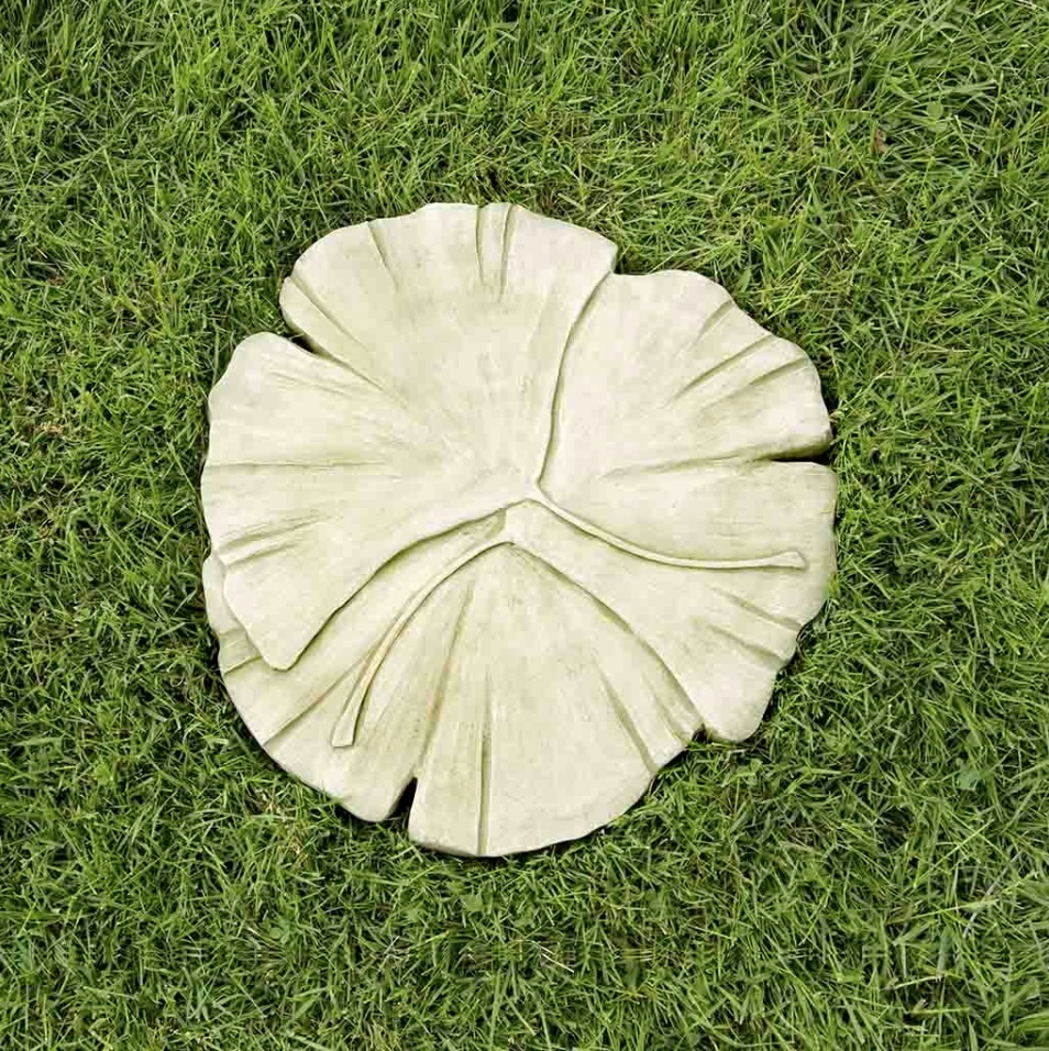 Ginkgo Leaf Cast Stone Stepping Stone 19"