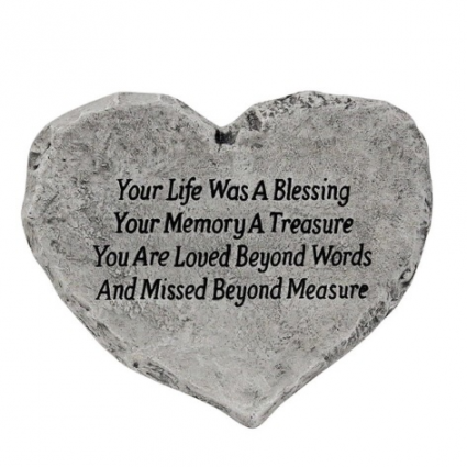 Your Life Was a Blessing Memorial Stone 12"
