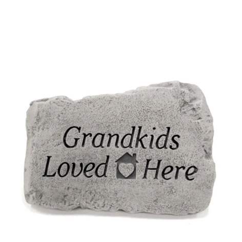 Grandkids Loved Here Garden Stone 10"