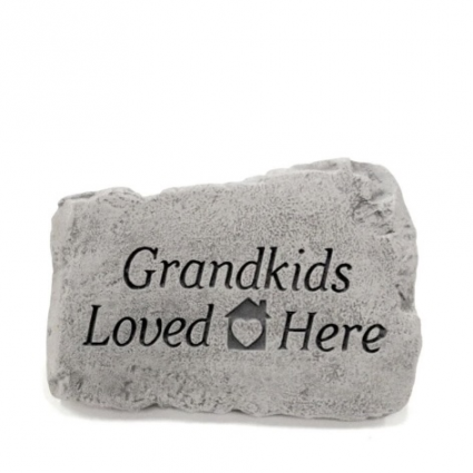 Grandkids Loved Here Garden Stone 10"