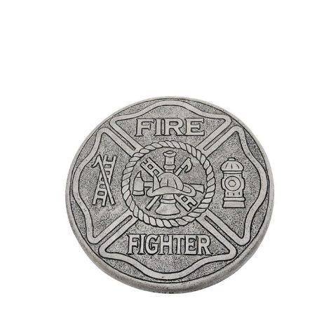 Firefighter Cast Stone Garden Plaque 10"