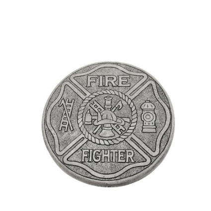 Firefighter Cast Stone Garden Plaque 10"