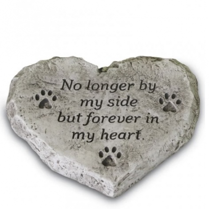 No Longer by My Side Pet Memorial Stone 12"