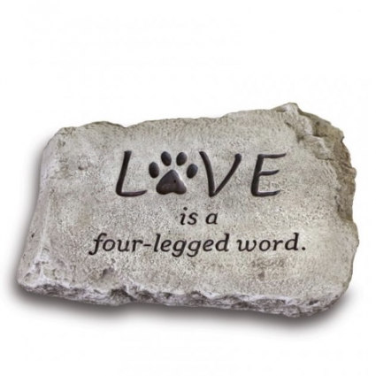 Love Is a Four-Legged Word Garden Stone 10"