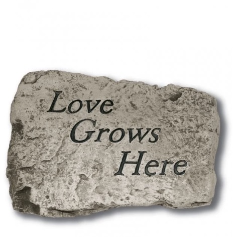 Love Grows Here Garden Stone 10"