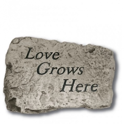 Love Grows Here Garden Stone 10"