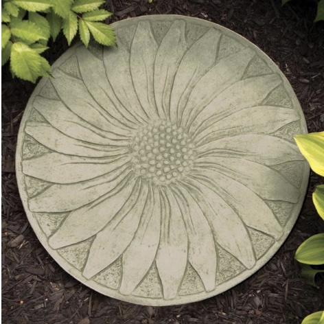 Sunflower Cast Stone Stepping Stone 18"