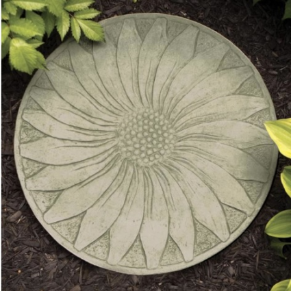 Sunflower Cast Stone Stepping Stone 18"