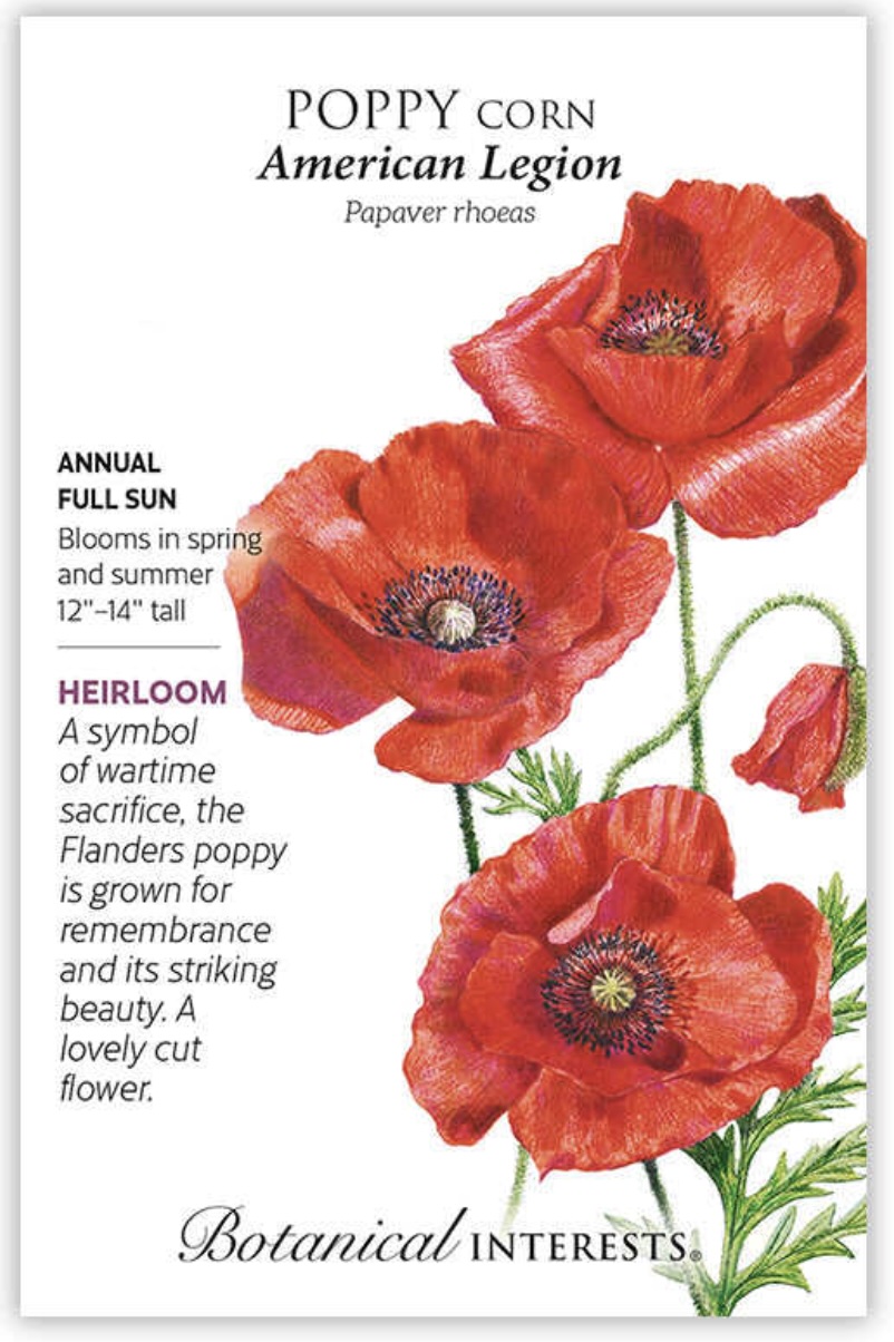 American Legion Corn Poppy Seeds