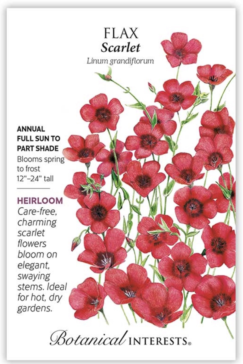 Scarlet Flax Heirloom Seeds