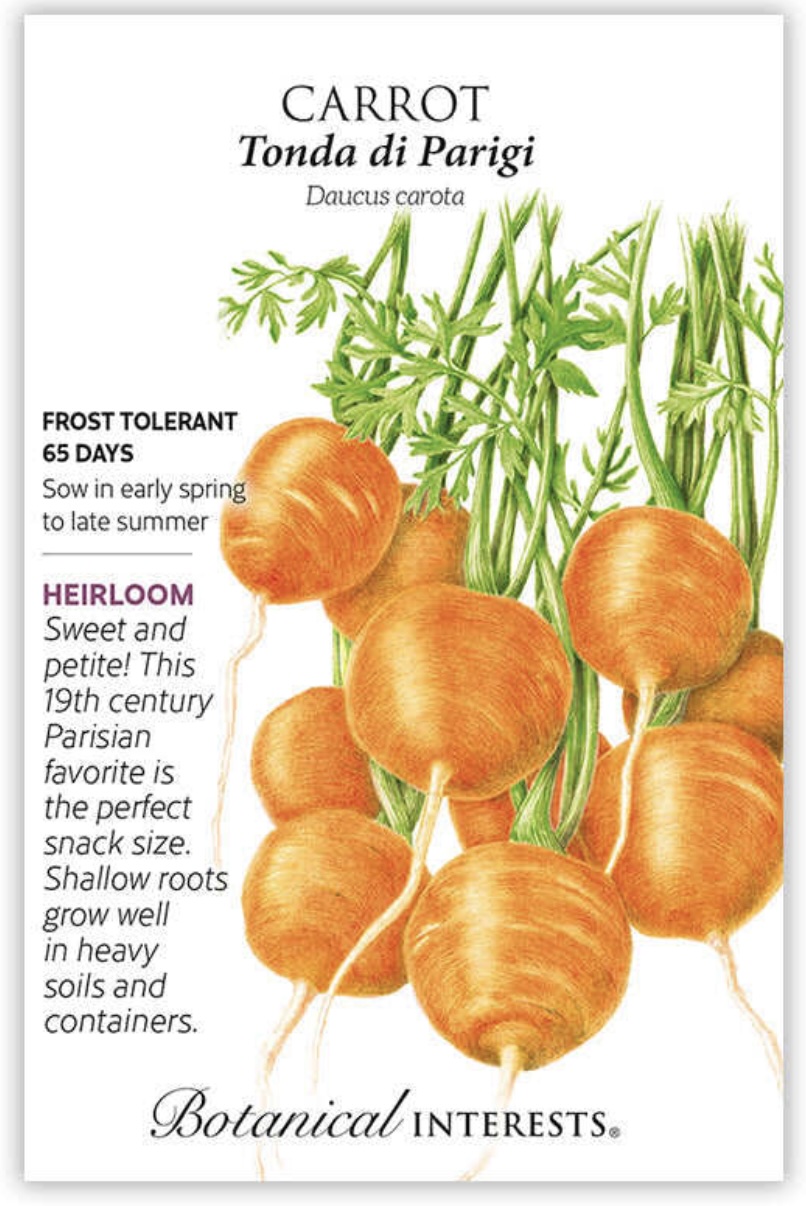 Tonda di Parigi Carrot Seeds