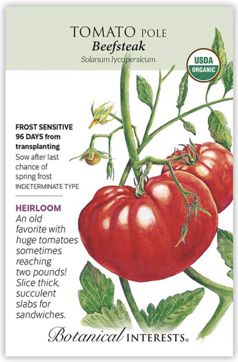 Organic Beefsteak Pole Tomato Seeds