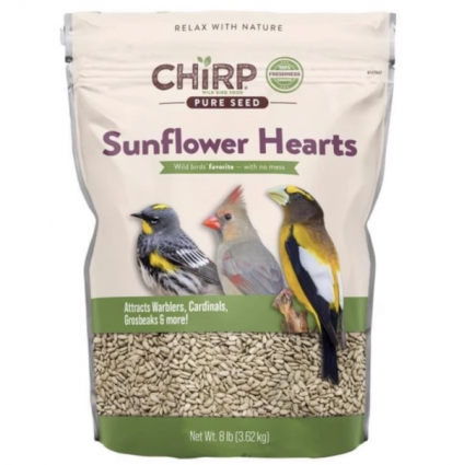 Chirp Pure Seed Sunflower Hearts Wild Bird Food 8 lb
