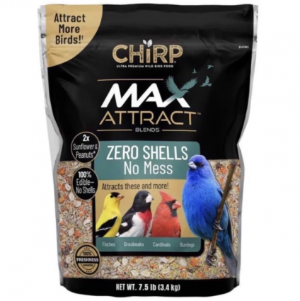 Chirp Max Attract No Mess Wild Bird Food 7.5 lb