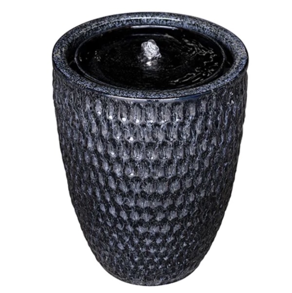 Glyndon Notched Charcoal Mist Fountain 16.5" x 21.75"