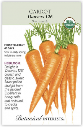 Organic Danvers 126 Carrot Seeds