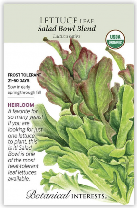 Organic Salad Bowl Blend Leaf Lettuce Seeds