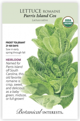 Organic Parris Island Cos Romaine Lettuce Seeds
