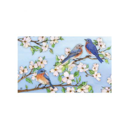 Dogwoods & Bluebirds Doormat