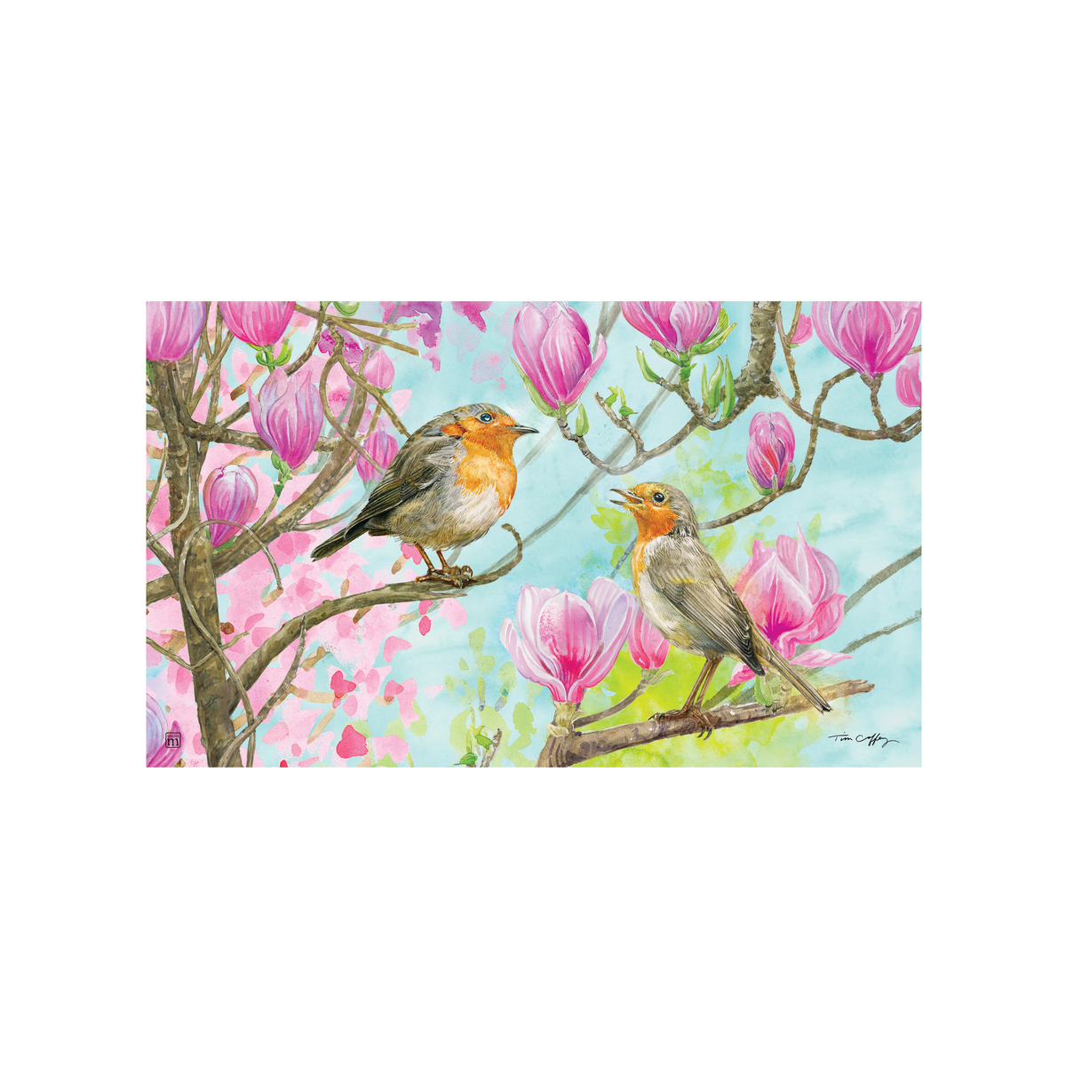 Springtime Robins Doormat