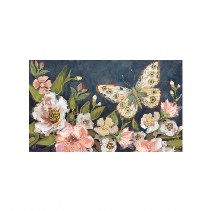 Pink Florals Butterfly Doormat
