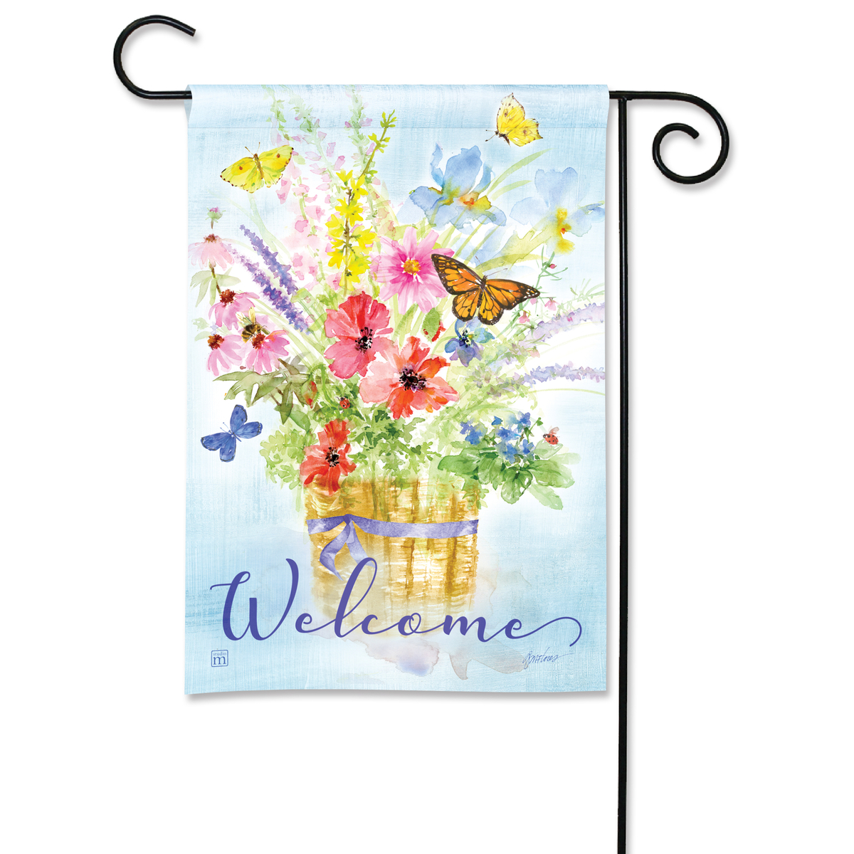 Wildflower Basket Mini Flag