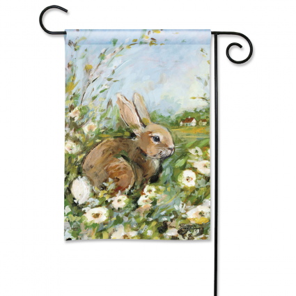 Rabbit in Meadow Mini Flag